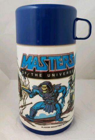 Vintage 1983 Masters Of The Universe Plastic Lunch Box Thermos,  Complete