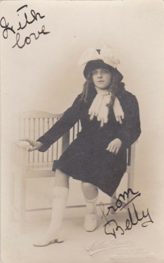 Old Photo Young Woman Girl Fashion Hat West Kensington Named Sb1