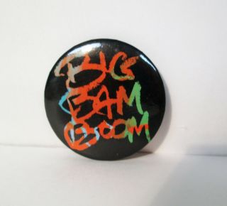 Vtg Daryl Hall John Oates Big Bam Boom Pin Button Badge 1984