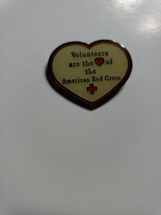 Volunteers Are The Heart Of The American Red Cross Promo Rare Tac Lapel Pin
