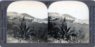 Mexico EL ORO Gold And Silver Mining Center Stereoview 16106 ve287 fx 2
