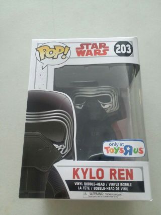 Funko Pop Kylo Ren Star Wars The Last Jedi Masked 203 Toys R Us Exclusive