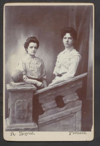 Cab1002 Victorian Cabinet Photo: 2 Ladies,  A Sigrist,  Portland