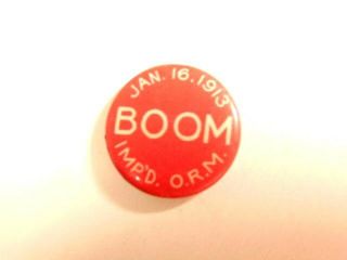 Vintage Improved Order Of Red Men Jan 1913 " Boom " Pin