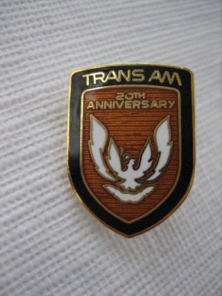 Vintage Transam 20 Year 20th Anniversary 1989 Hat Lapel Enamel Pin - P98