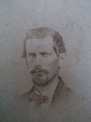 Civil War Era Cdv Handsome Young Man Beard And Mustache