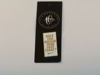 Nike Have You Hugged Your Feet Today Air Huarache Lapel Hat Pin On Card