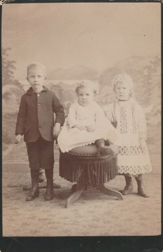 Cabinet Card Great Ad Jackson,  Amador Co.  Ca,  Victorian Brother & Sisters 1880