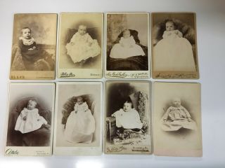 (15) Cabinet Cards - Baby Portraits - Late 1800 