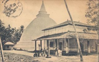 Ceylon Colombo Kelaniya Buddhist Temple 1922 Pc