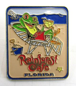 Rainforest Cafe Florida Frog On The Beach Trading Pin Dp9