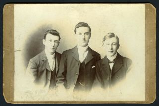 Cabinet By J.  A.  Jones Of Alfred Place Walton On The Naze - Three Young Gentlemen