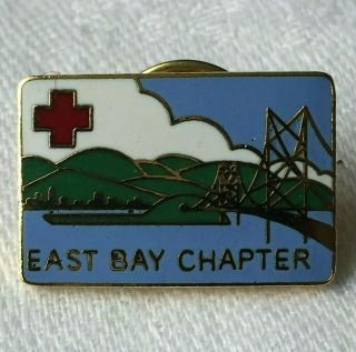 American Red Cross Pin San Francisco California East Bay Chapter Lapel Vest Pin