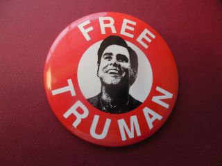 The Truman Show Pin Back Button Movie Promotional Video Store Promo
