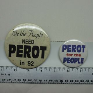Ross Perot Political President We The People 1992 92 Campaign Button 2 " & 3 "