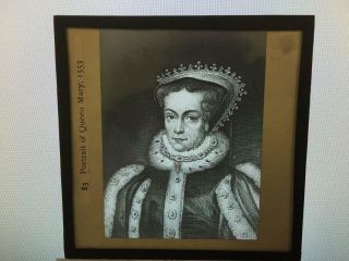 Portrait Of Queen Mary Glass Magic Lantern Slide Royalty Royal Family
