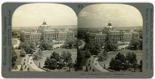 Washington Dc Congressional Library Of Congress Stereoview 8046 Ve95c