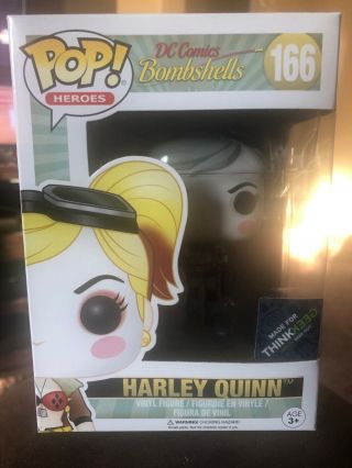 Funko Pop Dc Bombshells Harley Quinn 166 Think Geek Exclusive Vinyl Figure