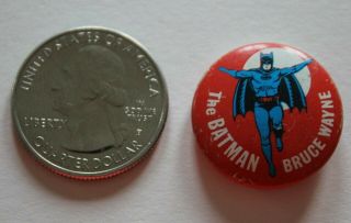 1966 Creative House The Batman Bruce Wayne Vintage Pinback Button 33520