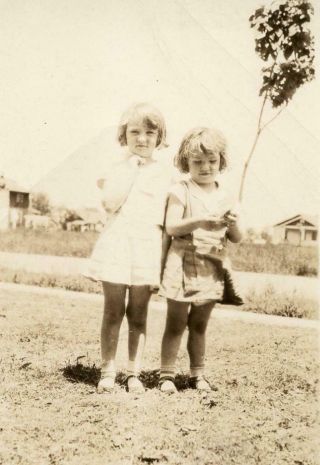J98 Vtg Photo Two Sisters C 1931