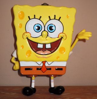 Vintage 2002 Spongebob Metal Lunch Box Viacom Small Tin 6 " X5 " X3 " Hands Legs