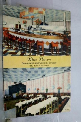 York Ny Blue Haven Restaurant Jackson Heights Postcard Old Vintage Card View