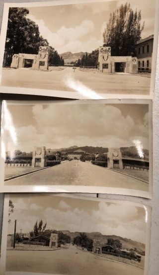 Vintage 1930’s B & W Pic Schofield Army Barracks Entrances Honolulu Hawaii