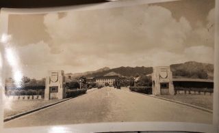 Vintage 1930’s B & W Pic Schofield Army Barracks Entrances Honolulu Hawaii 3