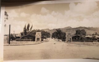 Vintage 1930’s B & W Pic Schofield Army Barracks Entrances Honolulu Hawaii 4