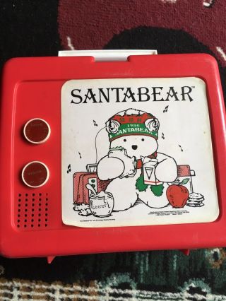 Ultra Rare Santa Bear Radio Lunchbox Great Vintage Christmas Decor