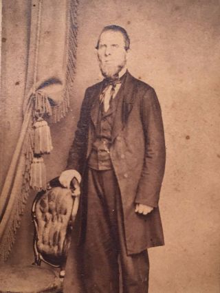 Antique 1800s Civil War Era Cdv Photo Man Brooklyn York Van Dorn