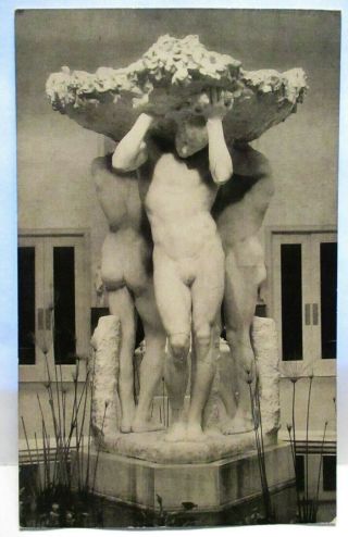 1915 Risque Postcard Nudes,  Fountain,  Panama Pacific Int 