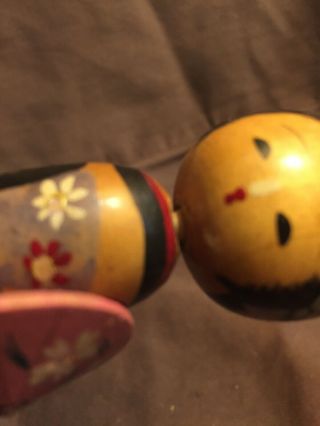 Antique Vintage Japanese/Oriental/Asian Bobble Head/Nodder Girl Doll 3