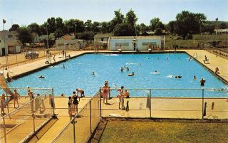 Fort Ft Madison Iowa Municipal Swimming Pool Bath House Laundry Line 1957 Pc