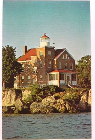 South Bass Island Lighthouse,  Put - In - Bay,  Ohio 1984 Postcard D701