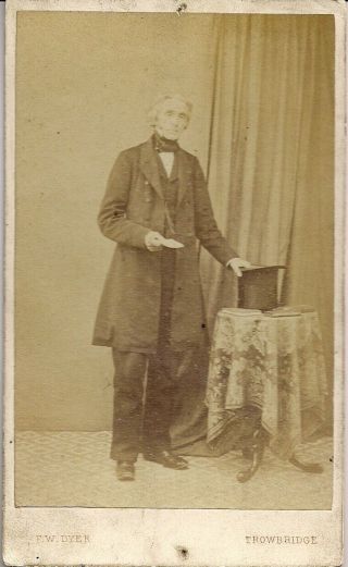 Rare Old Victorian Cdv Portrait By F.  W.  Dyer Of Trowbridge C.  1872