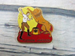Florida Jaycee 1982 Vintage Lion Tamer Circus Trainer Lapel Enamel Pin