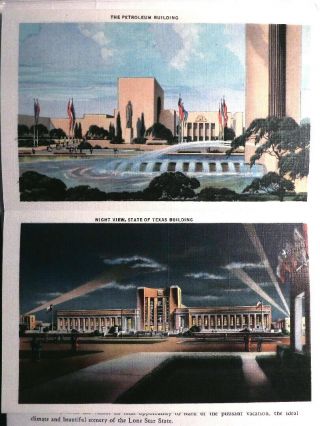 1936 Texas Centennial Exposition: Ticket,  Souvenir Folder w/ 18 Art Deco Views 3