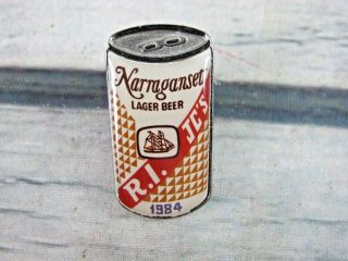 Rhode Island Jaycee 1984 Vintage Jci Narragansett Beer Can Enamel Lapel Pin
