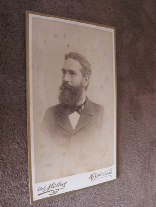 Victorian Era Cdv Carte De Visite - Gentlemans Portrait - Muller - Herisau