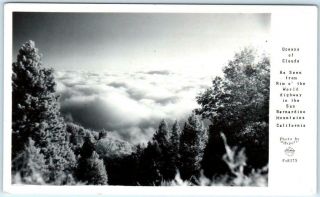 Rppc San Bernardino Mtns Oceans Of Clouds Rim Of The World Highway Frasher