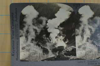 Antique Stereoview Card Keystone Volcano Island Of St Vincent Z5