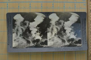 Antique Stereoview Card Keystone Volcano Island of St Vincent Z5 2