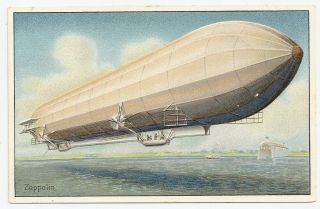Zeppelin Airship Dirigible Balloon Aviation Tuck Postcard