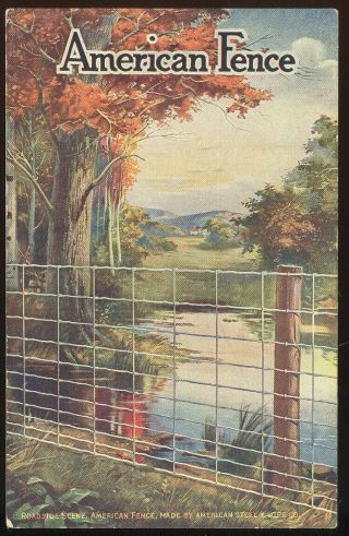 1910s Pc Advertising American Fence,  J.  B.  Boyer,  Potosi,  Mo.  Dealer