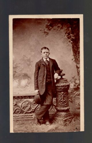 Cdv Photo Of Well Dressed Young Man With Great Hat