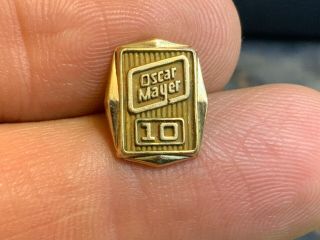 Oscar Mayer 1/10 10k Gold 10 Years Of Service Award Pin.