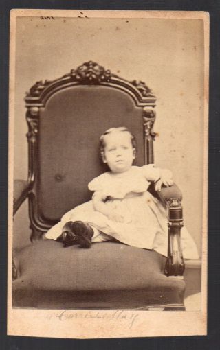 Cwe Cdv Photo Of Child Great Period Clothing By Tn Phillips Of West Lynn Ma