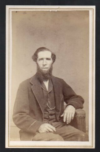 Cwe Cdv Photo Of Man Great Beard By Hurd & Ward 