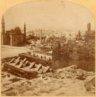 Cairo,  Egypt From The Citadel.  Kilburn Brothers Stereoview Photo